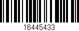 Código de barras (EAN, GTIN, SKU, ISBN): '16445433'