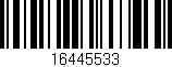 Código de barras (EAN, GTIN, SKU, ISBN): '16445533'