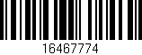 Código de barras (EAN, GTIN, SKU, ISBN): '16467774'