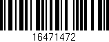 Código de barras (EAN, GTIN, SKU, ISBN): '16471472'