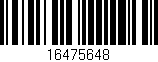 Código de barras (EAN, GTIN, SKU, ISBN): '16475648'