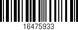 Código de barras (EAN, GTIN, SKU, ISBN): '16475933'