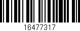 Código de barras (EAN, GTIN, SKU, ISBN): '16477317'