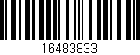 Código de barras (EAN, GTIN, SKU, ISBN): '16483833'
