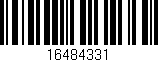 Código de barras (EAN, GTIN, SKU, ISBN): '16484331'