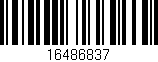 Código de barras (EAN, GTIN, SKU, ISBN): '16486837'
