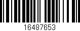 Código de barras (EAN, GTIN, SKU, ISBN): '16487653'