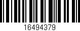 Código de barras (EAN, GTIN, SKU, ISBN): '16494379'