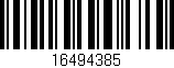 Código de barras (EAN, GTIN, SKU, ISBN): '16494385'