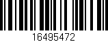 Código de barras (EAN, GTIN, SKU, ISBN): '16495472'
