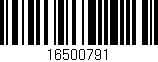 Código de barras (EAN, GTIN, SKU, ISBN): '16500791'
