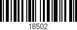 Código de barras (EAN, GTIN, SKU, ISBN): '16502'