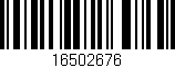 Código de barras (EAN, GTIN, SKU, ISBN): '16502676'