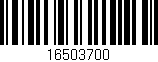Código de barras (EAN, GTIN, SKU, ISBN): '16503700'