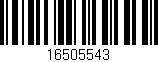 Código de barras (EAN, GTIN, SKU, ISBN): '16505543'