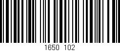 Código de barras (EAN, GTIN, SKU, ISBN): '1650/102'