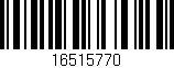 Código de barras (EAN, GTIN, SKU, ISBN): '16515770'
