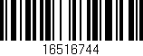 Código de barras (EAN, GTIN, SKU, ISBN): '16516744'