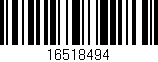 Código de barras (EAN, GTIN, SKU, ISBN): '16518494'