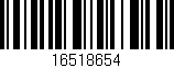 Código de barras (EAN, GTIN, SKU, ISBN): '16518654'