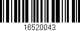 Código de barras (EAN, GTIN, SKU, ISBN): '16520043'
