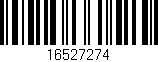 Código de barras (EAN, GTIN, SKU, ISBN): '16527274'