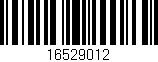Código de barras (EAN, GTIN, SKU, ISBN): '16529012'