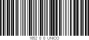 Código de barras (EAN, GTIN, SKU, ISBN): '1652_0_0_UNICO'