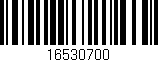 Código de barras (EAN, GTIN, SKU, ISBN): '16530700'