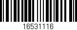 Código de barras (EAN, GTIN, SKU, ISBN): '16531116'