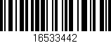 Código de barras (EAN, GTIN, SKU, ISBN): '16533442'