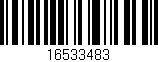 Código de barras (EAN, GTIN, SKU, ISBN): '16533483'