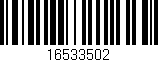 Código de barras (EAN, GTIN, SKU, ISBN): '16533502'
