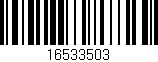 Código de barras (EAN, GTIN, SKU, ISBN): '16533503'