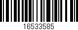 Código de barras (EAN, GTIN, SKU, ISBN): '16533585'