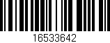 Código de barras (EAN, GTIN, SKU, ISBN): '16533642'
