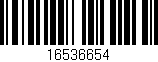 Código de barras (EAN, GTIN, SKU, ISBN): '16536654'