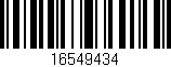 Código de barras (EAN, GTIN, SKU, ISBN): '16549434'