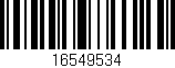 Código de barras (EAN, GTIN, SKU, ISBN): '16549534'