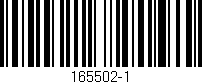 Código de barras (EAN, GTIN, SKU, ISBN): '165502-1'