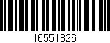 Código de barras (EAN, GTIN, SKU, ISBN): '16551826'