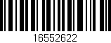 Código de barras (EAN, GTIN, SKU, ISBN): '16552622'