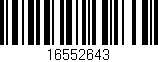 Código de barras (EAN, GTIN, SKU, ISBN): '16552643'