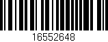 Código de barras (EAN, GTIN, SKU, ISBN): '16552648'