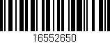 Código de barras (EAN, GTIN, SKU, ISBN): '16552650'