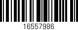 Código de barras (EAN, GTIN, SKU, ISBN): '16557986'