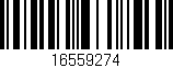 Código de barras (EAN, GTIN, SKU, ISBN): '16559274'