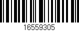 Código de barras (EAN, GTIN, SKU, ISBN): '16559305'