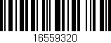 Código de barras (EAN, GTIN, SKU, ISBN): '16559320'