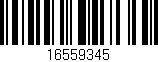 Código de barras (EAN, GTIN, SKU, ISBN): '16559345'